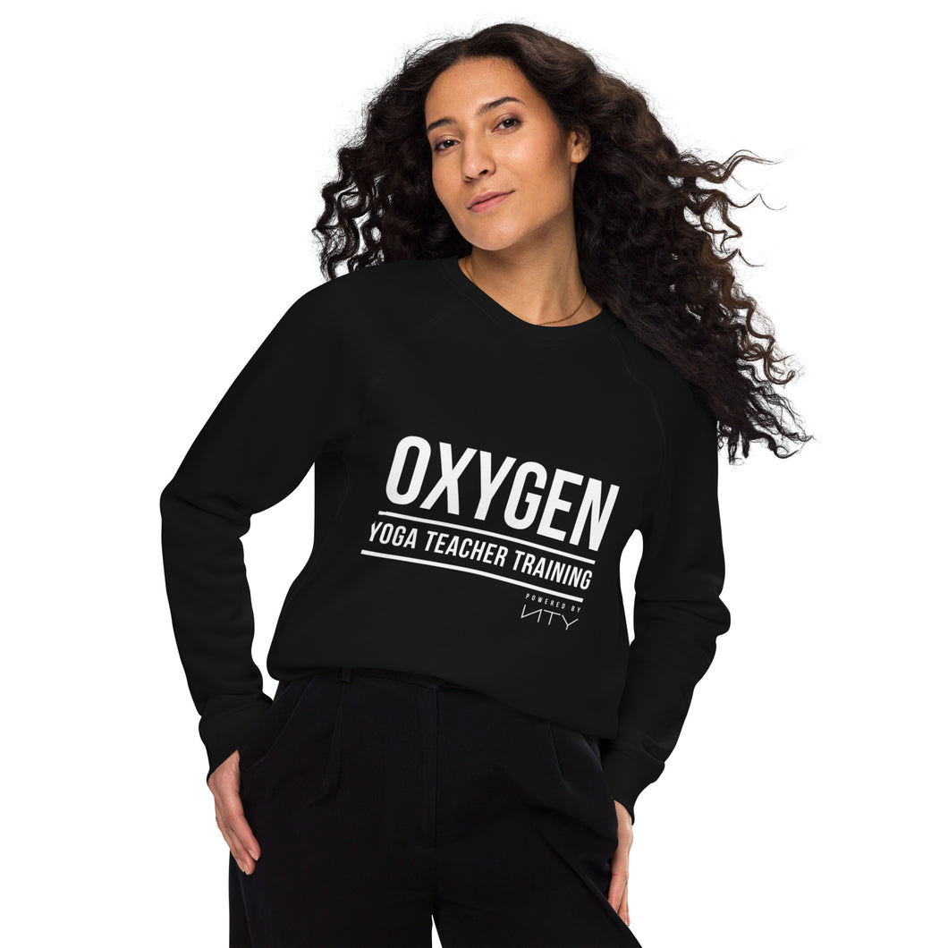 Unisex organic raglan sweatshirt