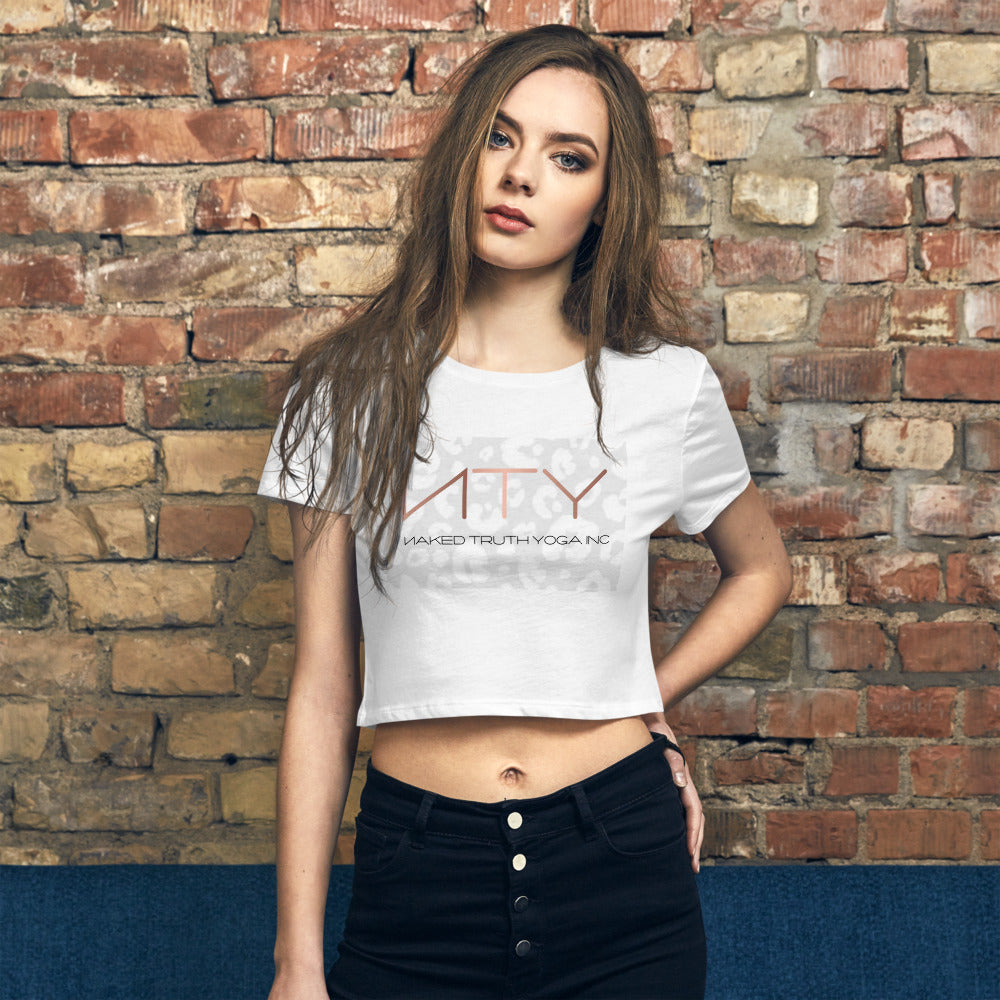 White Cheetah NTY Women’s Crop Tee